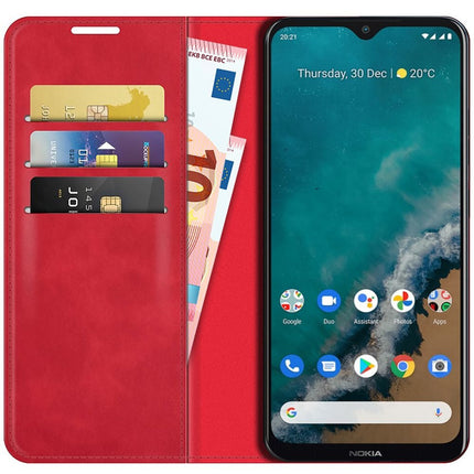 Just in Case Hoesje voor Nokia G50 – Magnetic Wallet Case – Rood