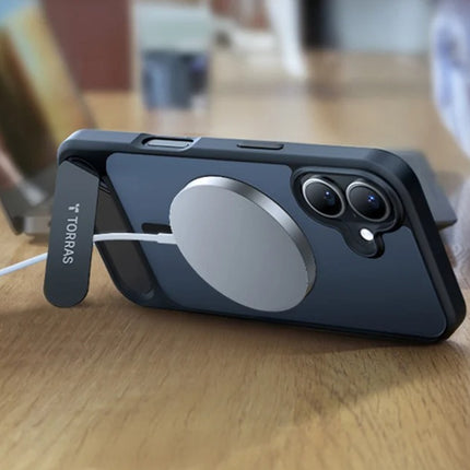 Torras Pstand Series hoesje voor iPhone 16 Plus (zwart)