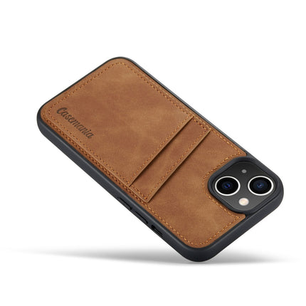 iPhone 16 hoesje backcover met pasjeshouder bruin