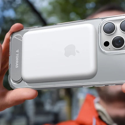 Torras Pstand Series hoesje voor iPhone 16 Pro (transparant)