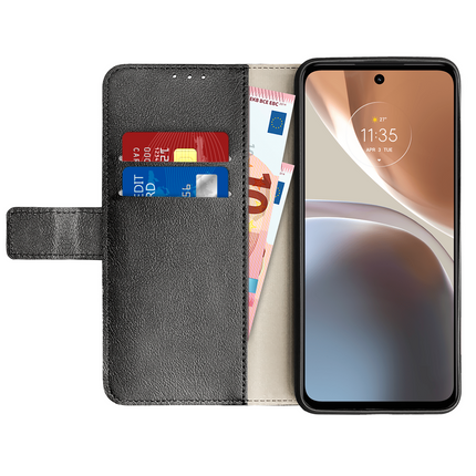 Just in Case Classic Wallet Hoesje voor Motorola Moto G32 – PU Leren Book Case – Zwart