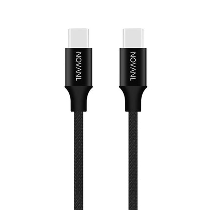NOVANL Korte Kabel SpeedCharge USB-C naar USB-C kabel 60W (0,5 m) zwart