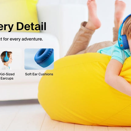 Wired On-Ear Headphones for Kids Blauw