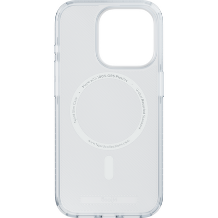 Njord Collections Case iPhone 15 Pro - 100% GRS Slim - Qi2 Case - Clear
