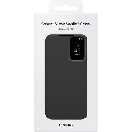 Samsung Galaxy A34 - Smart View Wallet Case - Black - EF-ZA346CBEGWW