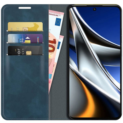 Just in Case Poco X4 Pro - Magnetic Wallet Case - Blue