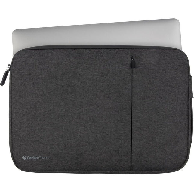 Gecko Covers Universal Eco Laptop Case - 11 inch - Zipper Sleeve - 100% GRS - Black