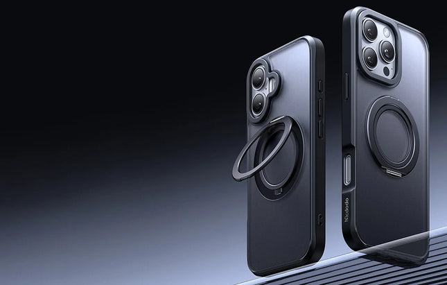 McDodo PC-4933 MagSafe-hoesje voor iPhone 16 Pro Max met standaard (zwart)