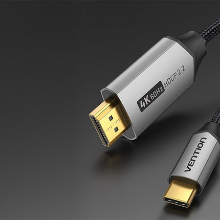 USB-C naar HDMI 2.0-kabel Vention CRBBG 1,5 m, 4K 60Hz (zwart)