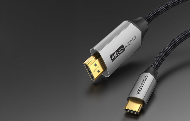 USB-C naar HDMI 2.0-kabel Vention CRBBG 1,5 m, 4K 60Hz (zwart)