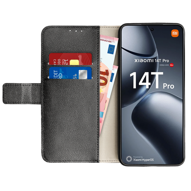 Just in Case Classic Wallet Case - Xiaomi 14T Pro - PU leather Book