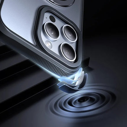 McDodo PC-4932 MagSafe hoesje voor iPhone 16 Pro met standaard (zwart)