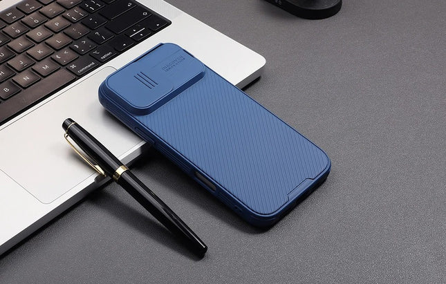Nillkin CamShield Pro iPhone 16 Pro Max hoesje (blauw)