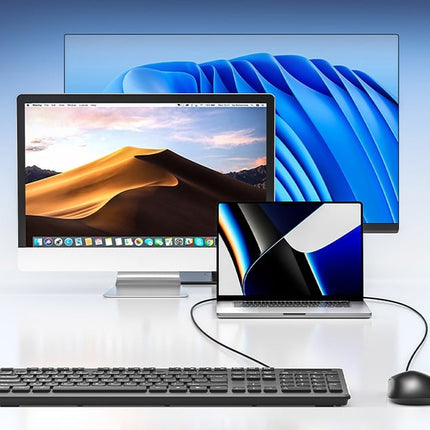 Vention KTCB0-EN Bedraad toetsenbord + muis + muismatset (zwart)