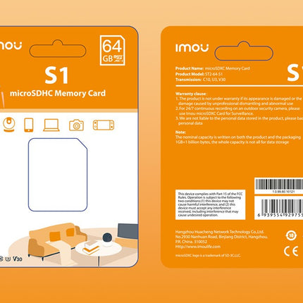 Memory card Imou microSD (UHS-I, SDXC, 10/U3/V30, 95/38)