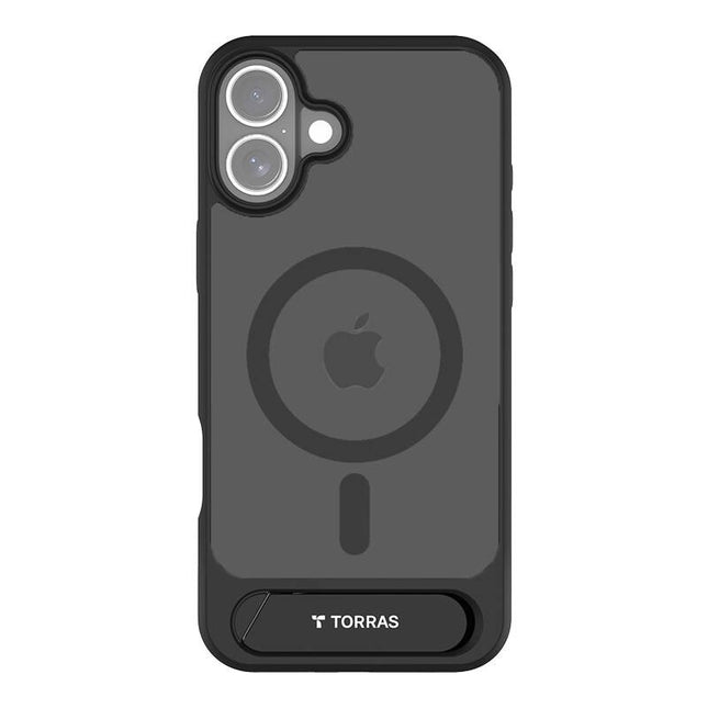 Torras Pstand Series hoesje voor iPhone 16 Plus (zwart)
