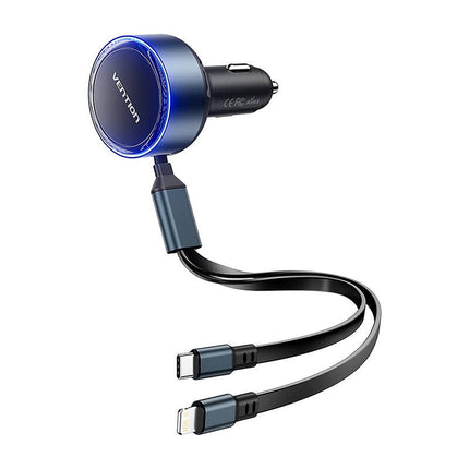 Vention FFOB0 USB-C autolader + USB-C/Lightning 30W kabel