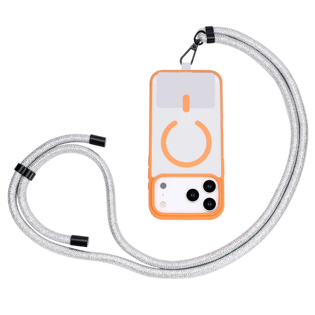 Universele Telefoonkoord - Verstelbare Telefoonketting - Koord voor Telefoon - Fancy Glitter Zilver