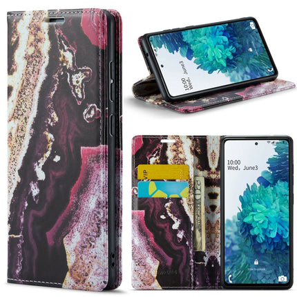 CaseMania Luxe Slim Print Wallet Case - Samsung A51 - Magenta