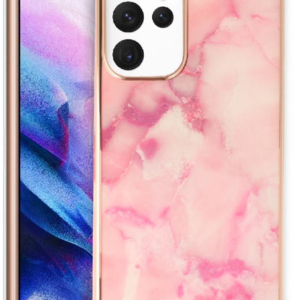Hoesje Marmer Backcover - Samsung A55 - Roze