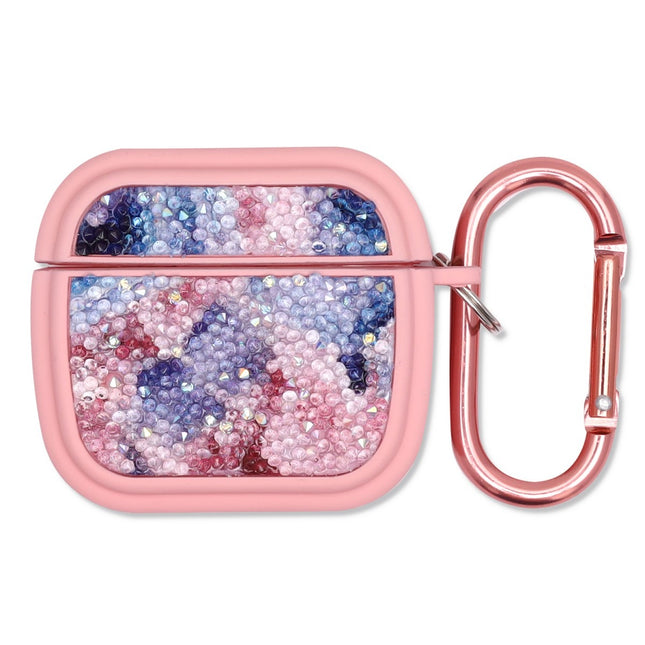 CaseMania Marmer Glitter Case - Airpods 4 - Roze-Blauw