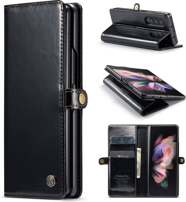 Caseme Luxe Wallet - Samsung Z Fold 4 - Zwart