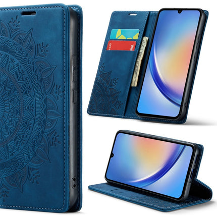 CM Mandala Design Slim Bookcase - Samsung A55 - Donker Blauw