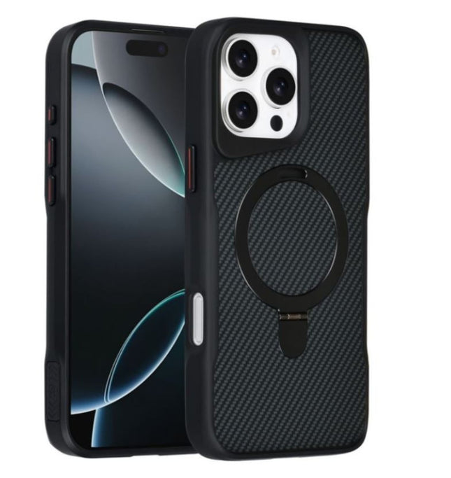 Elite Luxe CarbonShield MagSafe Case - iPhone 16 Pro - Black