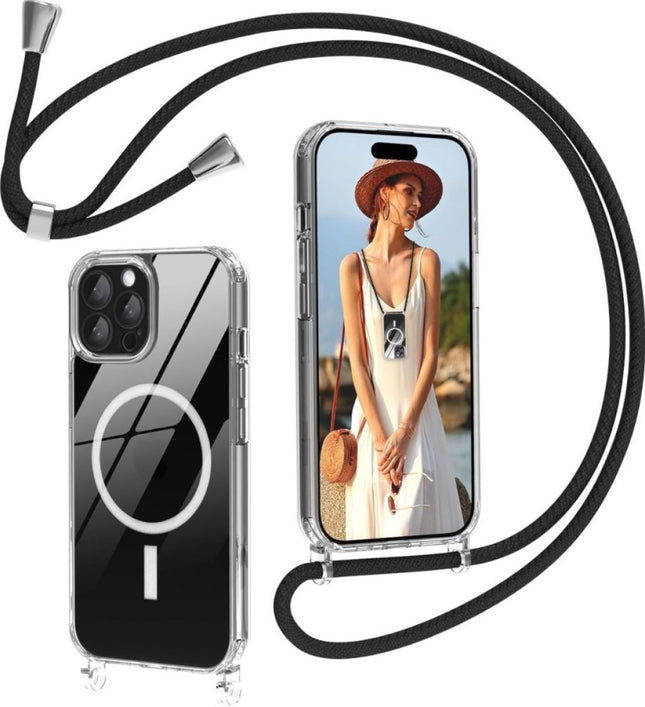 iPhone 17 Air - Transparent Crossbody MagSafe Case Koord touw
