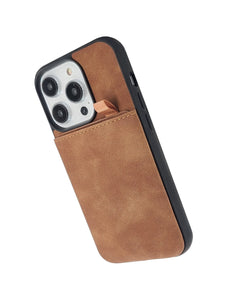 iPhone 17 Air - CaseMania Suédine Card Holder Case - Bruin