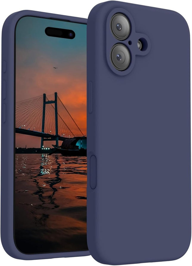iPhone 17 hoesje  Silicone Case Cover donkerbaluw