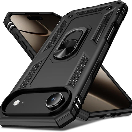 iPhone 17 Air - Kickstand Ring Armor- Zwart