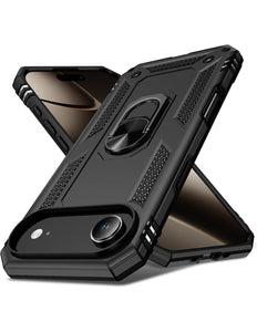 iPhone 17 Air - Kickstand Ring Armor- Zwart