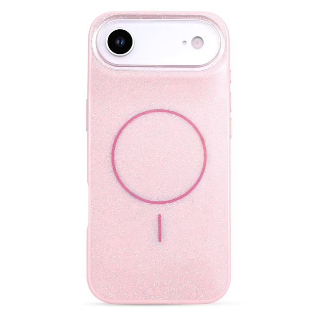 Samsung A17 5G hoesje roze glitter backcover magsafe