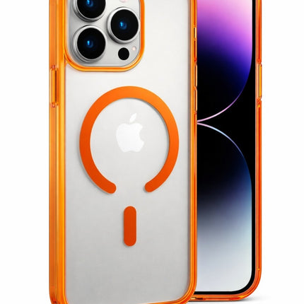 iPhone 17 Pro - hoesje Titan Clear Magsafe Case - Orange