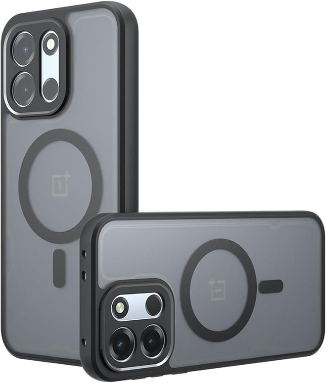 OnePlus Nord 6 - Translucent Matte Skin MagSafe Armor Case Zwart