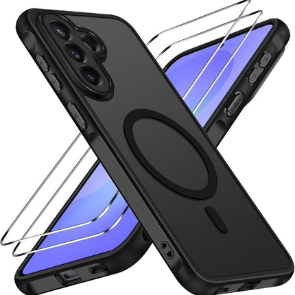 Samsung A37 - Frosted Lens Protection Armor Case - Zwart