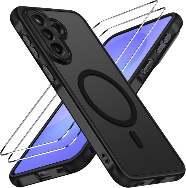 Samsung A37 - Frosted Lens Protection Armor Case - Zwart