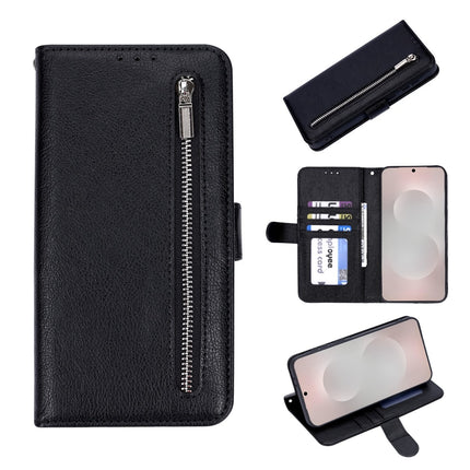Samsung Galaxy A37 5G Hoesje Bookcase Met Rits - Zwart