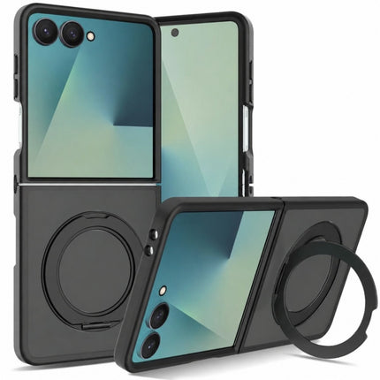 Samsung Z Flip 8 - Retro Magnetic Magsafe Ring Armor Case - Zwart
