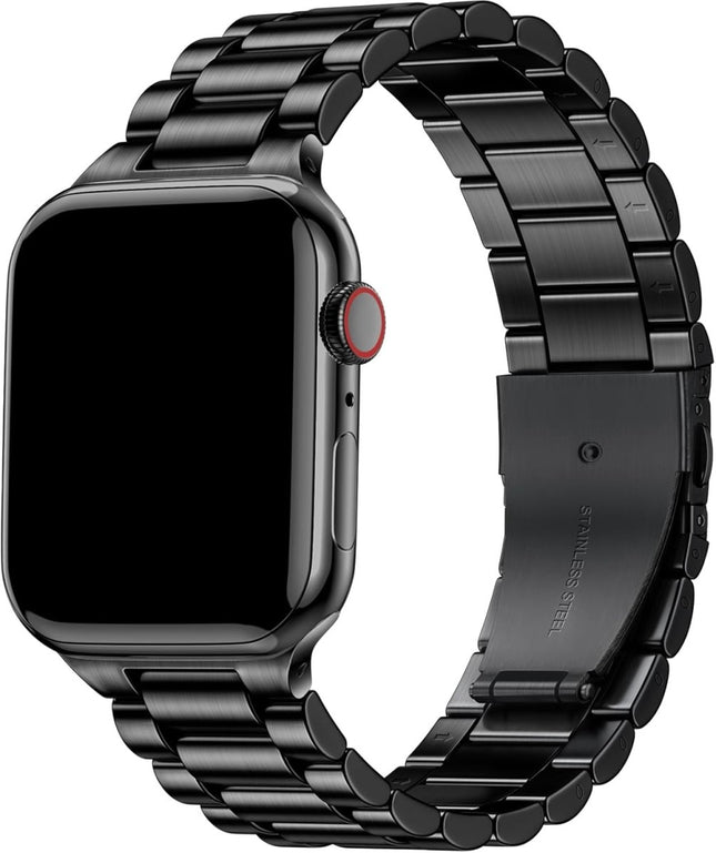 Stainless Steel Metal Strap for Apple Watch 42/44/45/46/49mm - Zwart