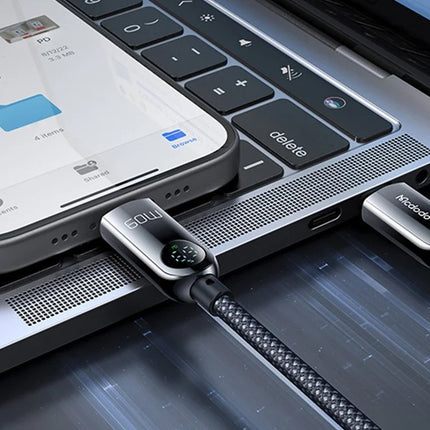 Mcdodo CA-4780 USB-C naar USB-C 60W datakabel 1,2 m (zwart)