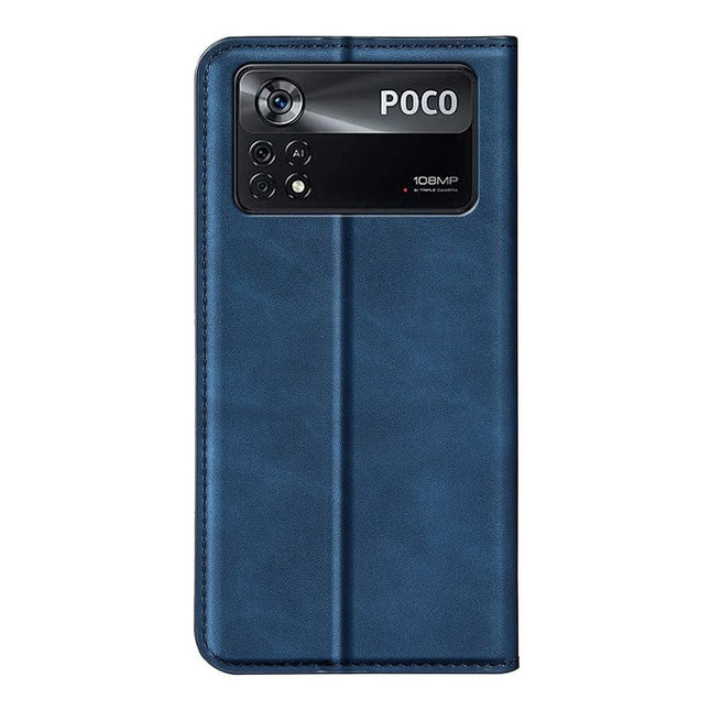Just in Case Poco X4 Pro - Magnetic Wallet Case - Blue
