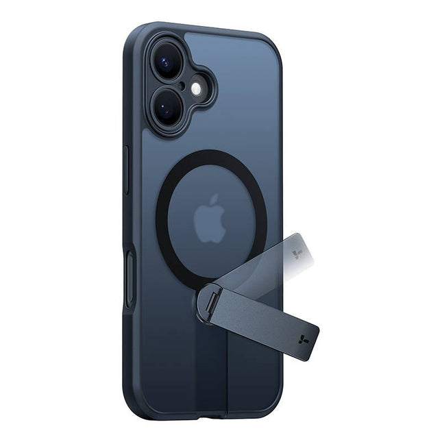 Torras Pstand Spin Case voor iPhone 16 (Zwart)