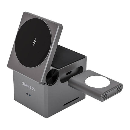 Choetech T632-F 3-in-1 15W inductieve lader (zwart)