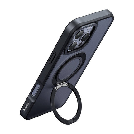 McDodo PC-4932 MagSafe hoesje voor iPhone 16 Pro met standaard (zwart)