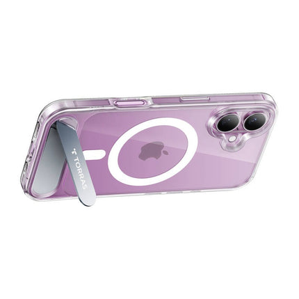 Torras Pstand Series hoesje voor iPhone 16 (transparant)