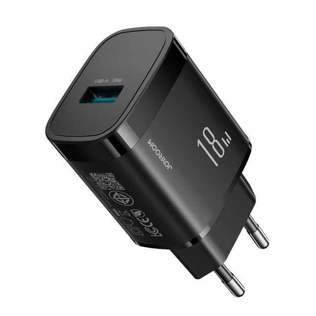Joyroom USB A 18W Oplader - zwart