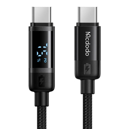 Mcdodo CA-5780 USB-C naar USB-C 60W datakabel 1,2 m (zwart)