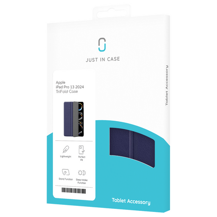 Just in Case iPad Pro 13 (M5 2025 / M4 2024) - TriFold Smart Book Case - Blue